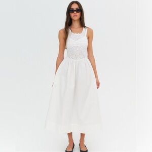 For Love And Lemons Mandy Midi Dress In White